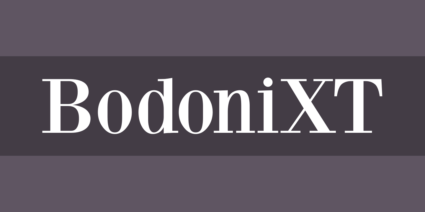 Font BodoniXT